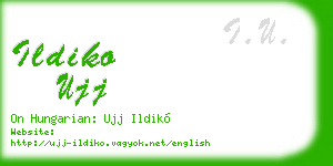 ildiko ujj business card